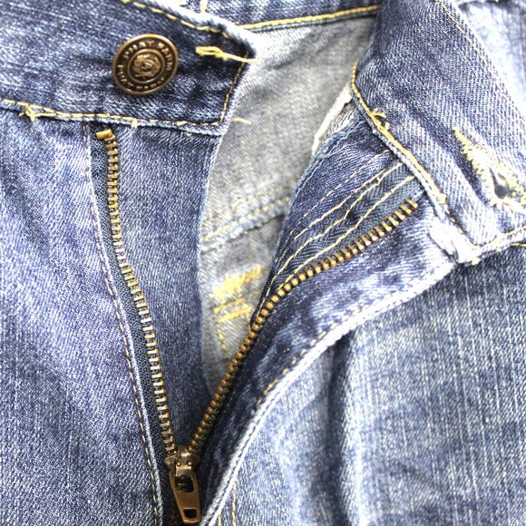 Phat Farm Men's 36 Blue Baggy Denim Carpenter Jorts Hip Hop Skater Y2K Vintage - Picture 3 of 7